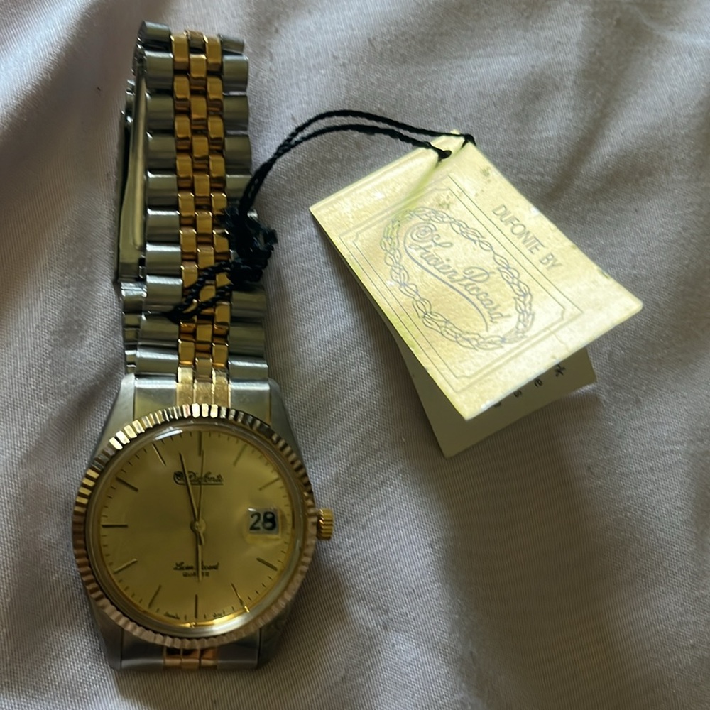New VTG Dufonte by Lucien Piccard Two-Tone Watch